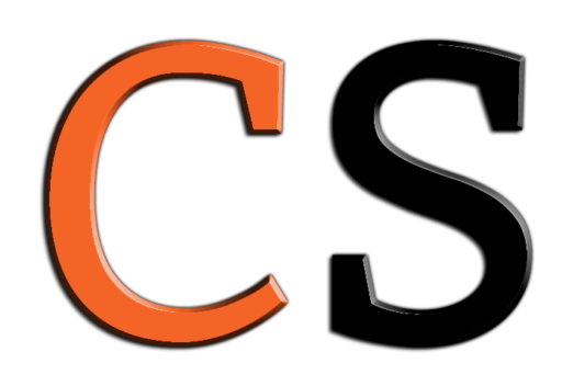orange C and black S